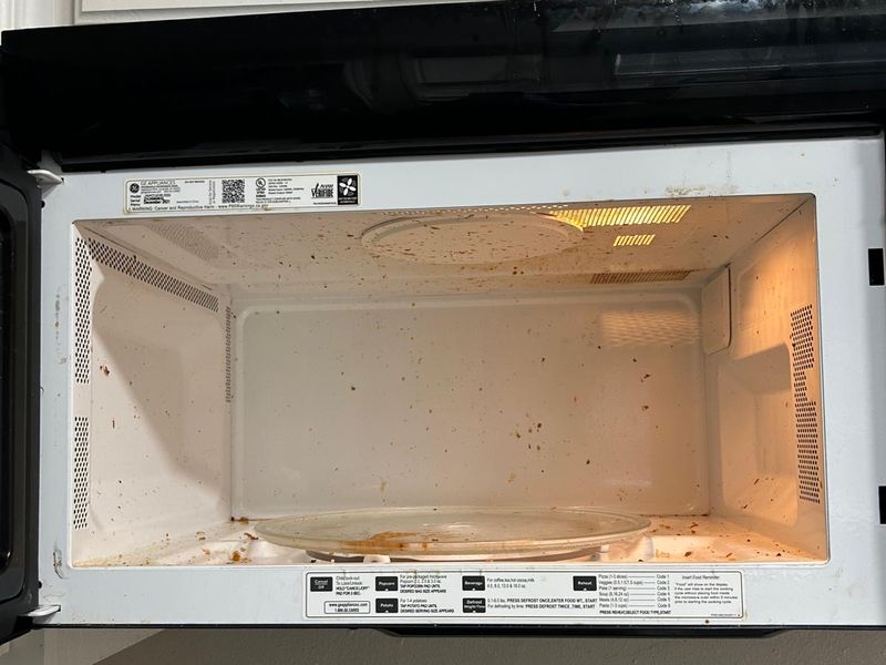 Microwave before cleaning